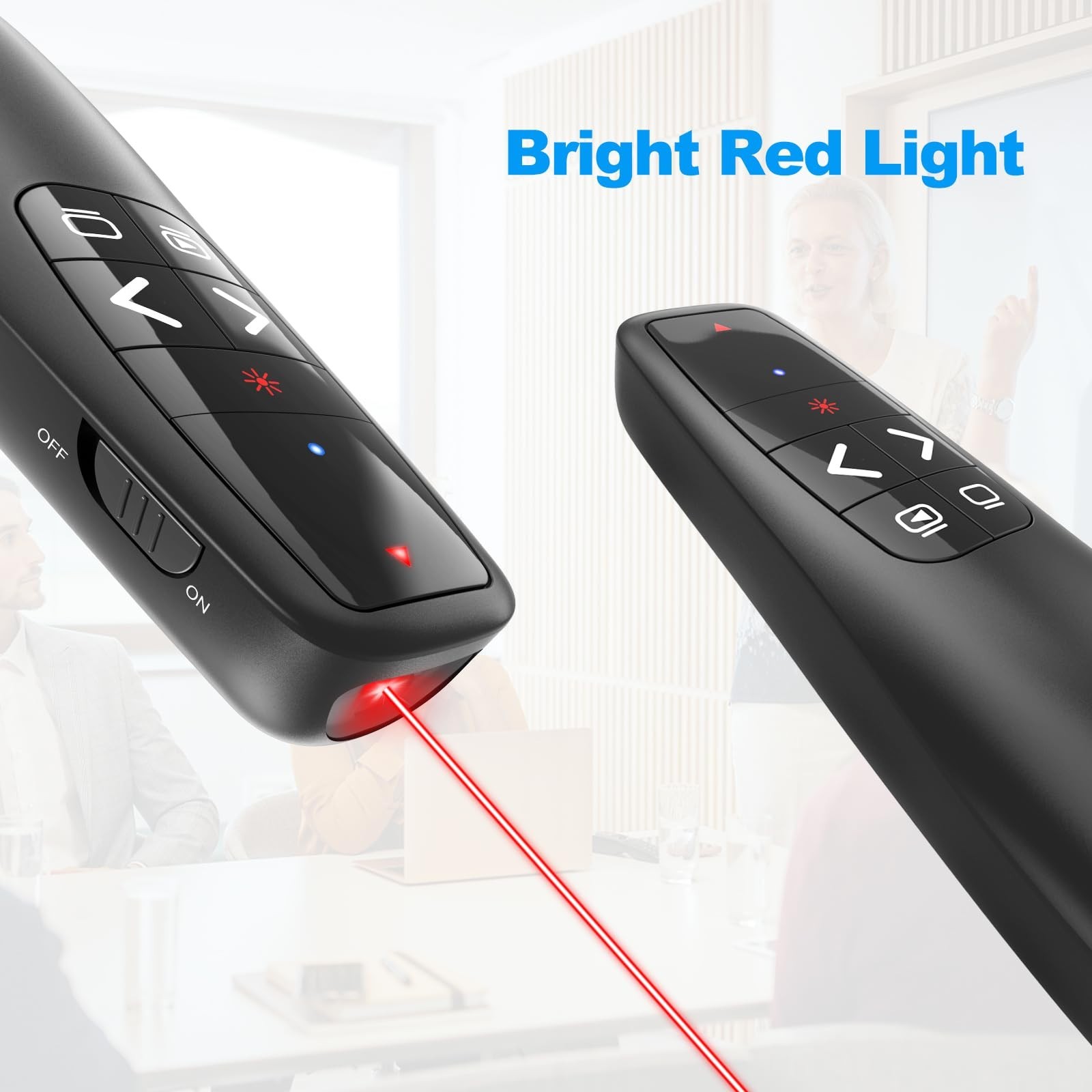 Wireless Presentation Clicker Remote - USB Type C Laser Pointer for PPT, Google