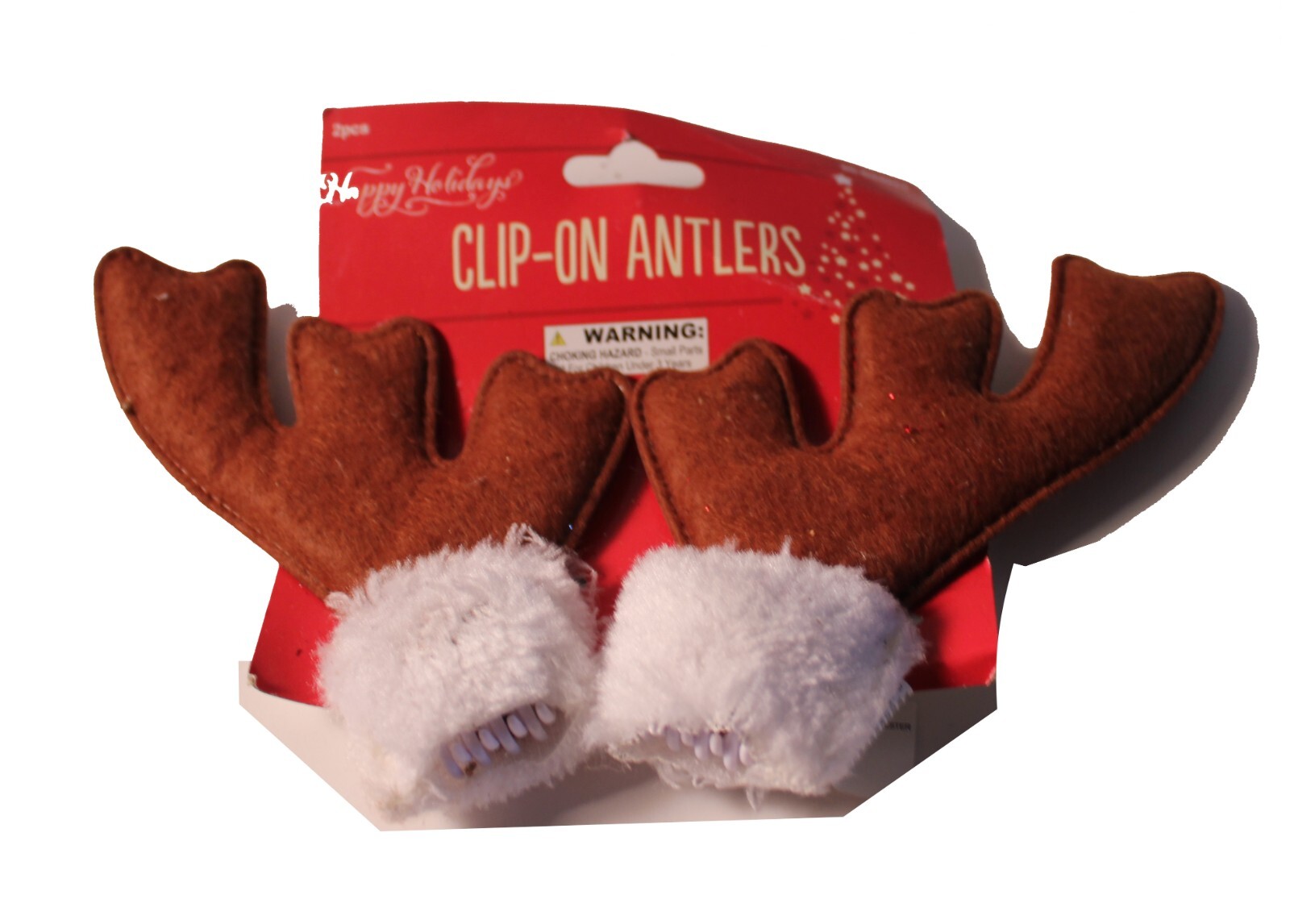 1 Pair 5" Clip On Brown Reindeer Antlers Hair Decoration Costume Dress Up Cute