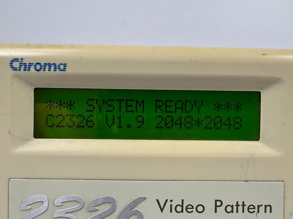 Chroma ATE 2326 Video Pattern Generator RS-232C 16xTTL DVI Analog RGB
