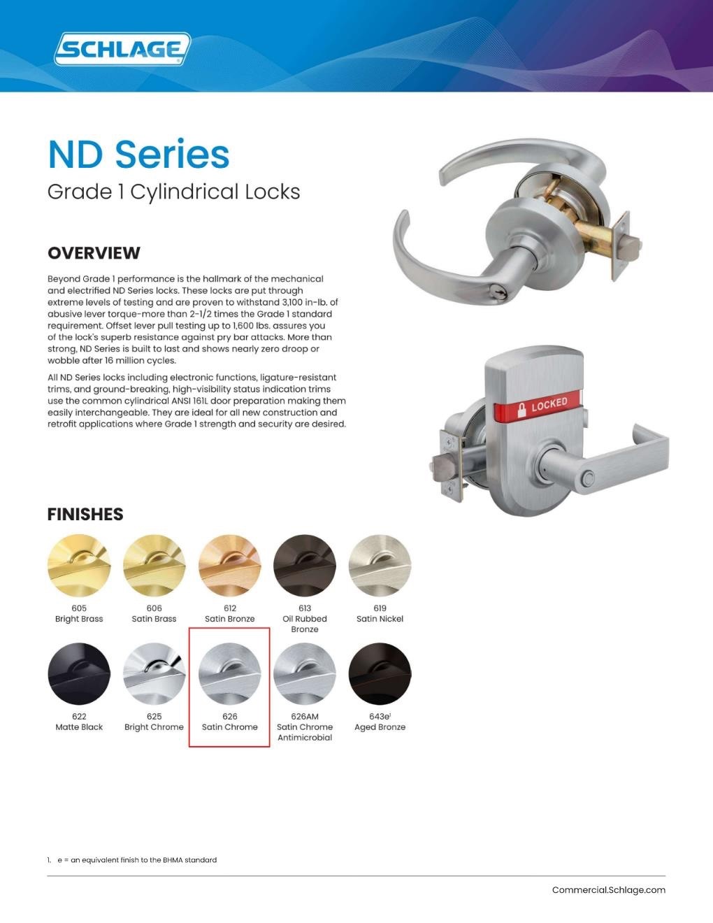 Schlage ND50IJD RHO 626