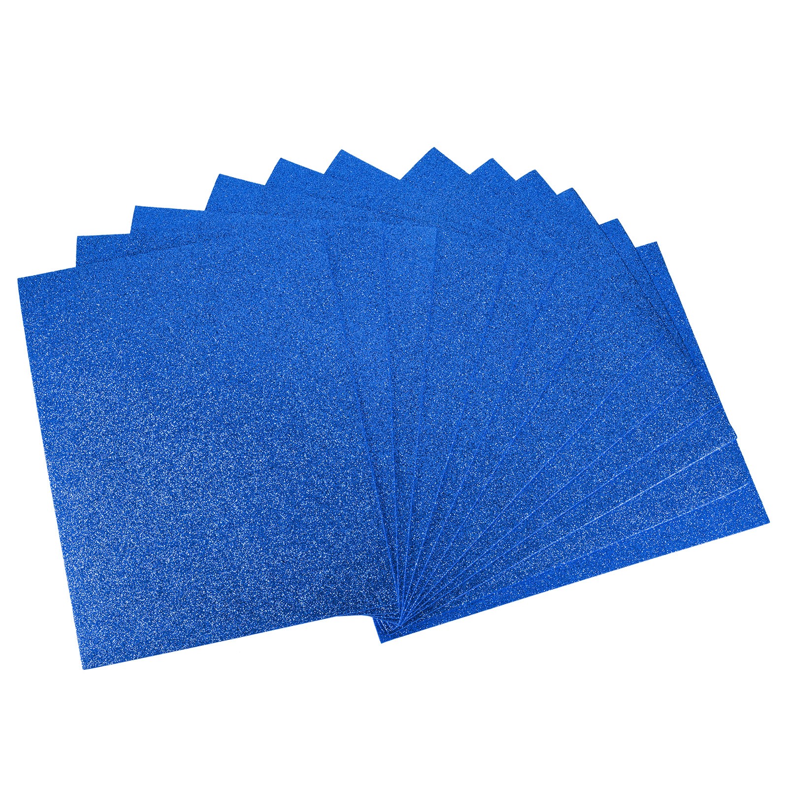 12 Pack 10.83 x 8.46" 2mm Thickness EVA Foam Sheets for Arts Dark Blue Glitter
