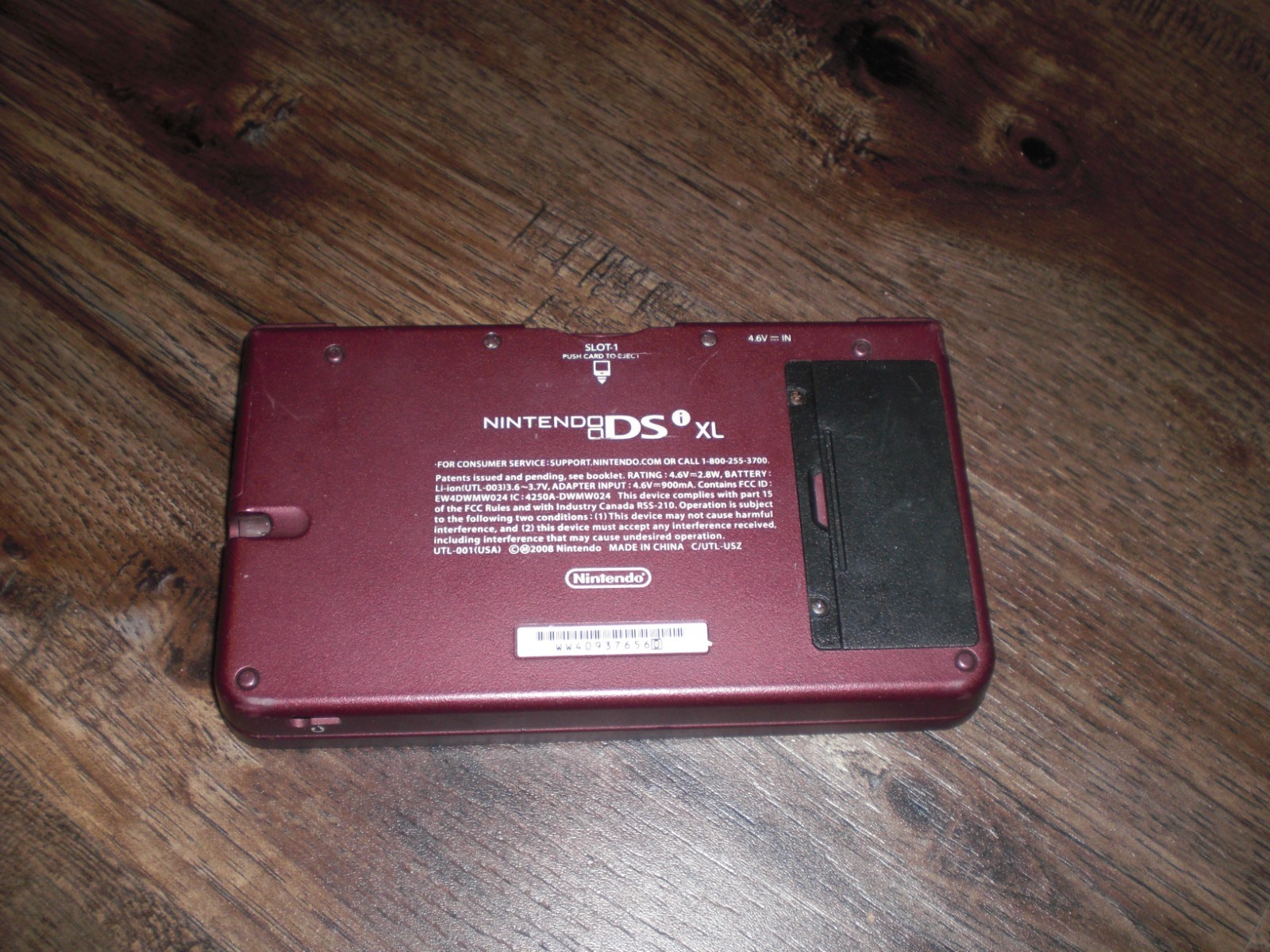BROKEN Nintendo DSi XL Game Console Maroon Red System BOOT SCREENS ISSUES AS-IS