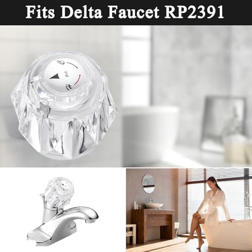 Faucet Handle Replacement Compatible with Delta Faucet RP2391 Single Clear Kn...