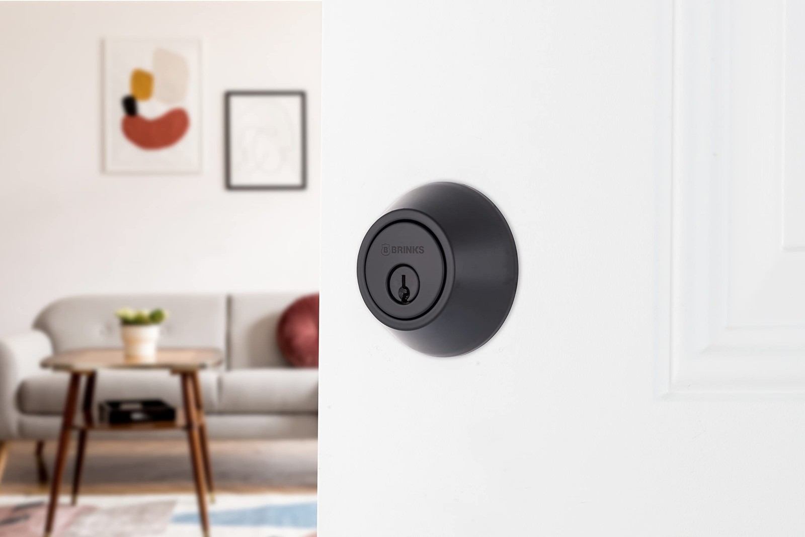 BRINKS Transitional Single Cylinder Deadbolt Lock, Door Lock Built for Reside...