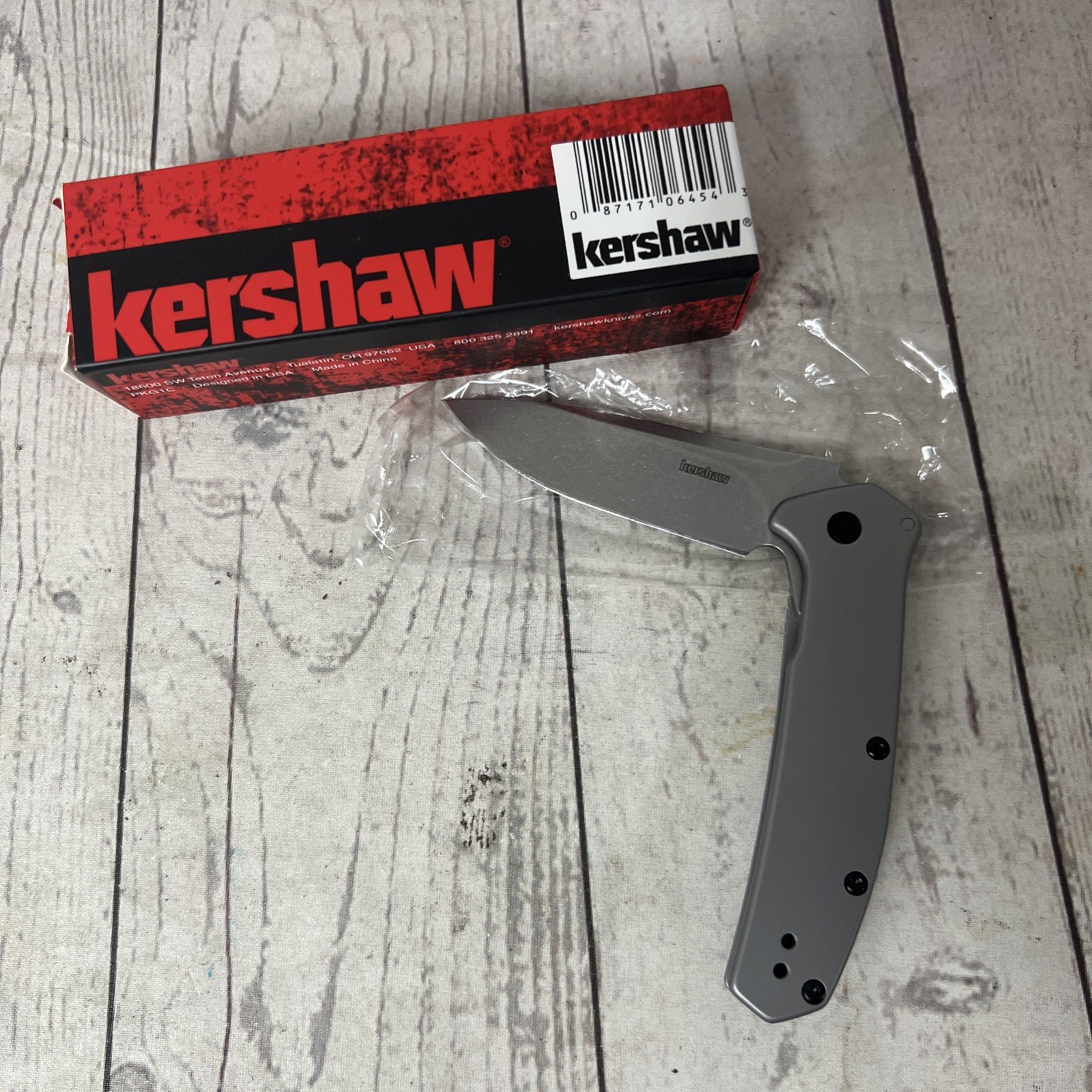 Kershaw Outcome 3" Stainless Blade Gray Handle A/O Pocket Knife - 2044