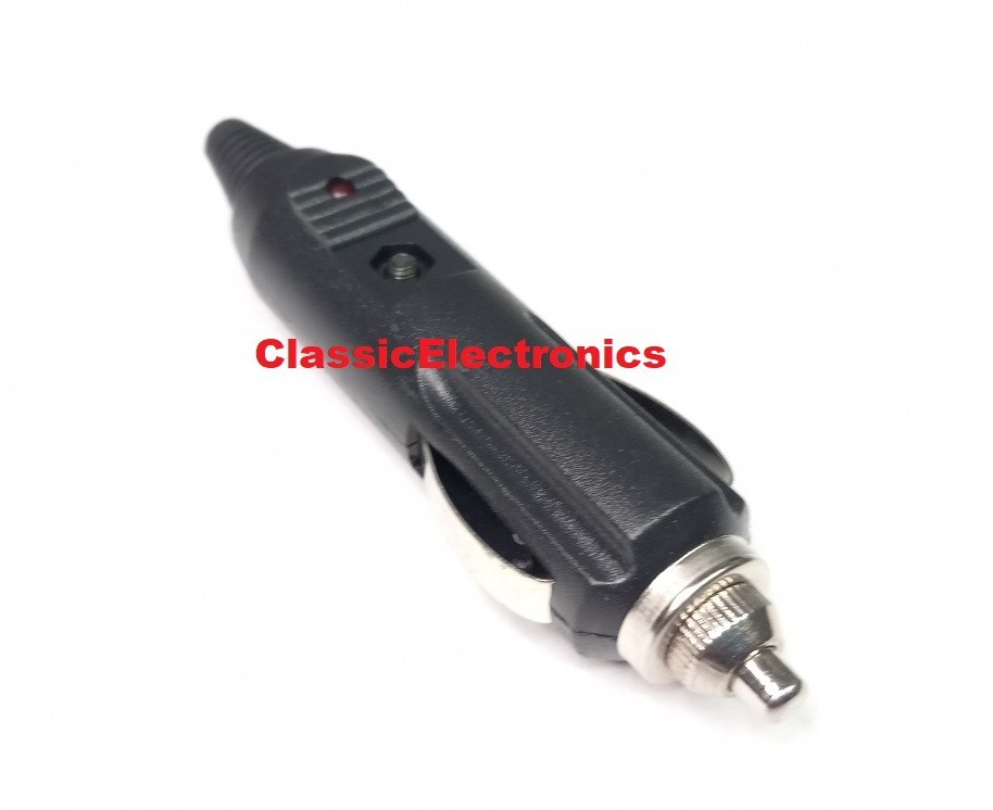 Accessory 12V DC Cigarette Lighter Replacement Plug With Fuse & Power LED