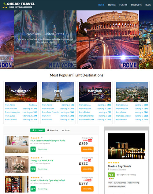 Automated Hotels And Flights Travel Website Business for Sale - Newbie Friendly