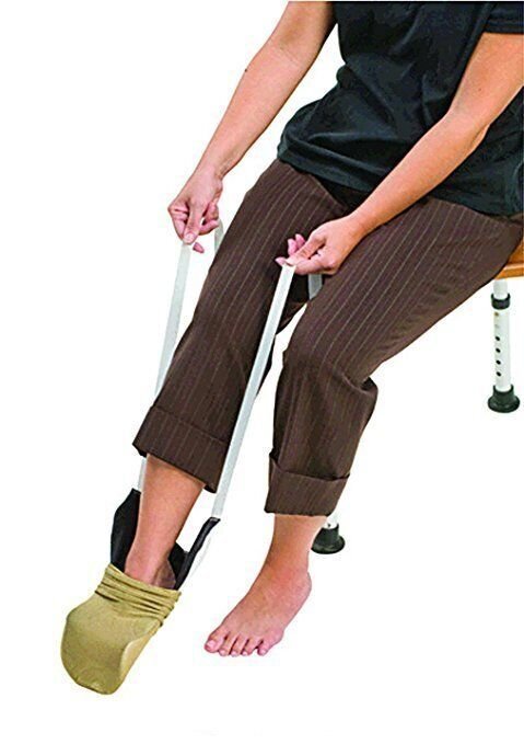 Deluxe Sock Aid w/ Terry Cloth Cover Put socks Without Bending