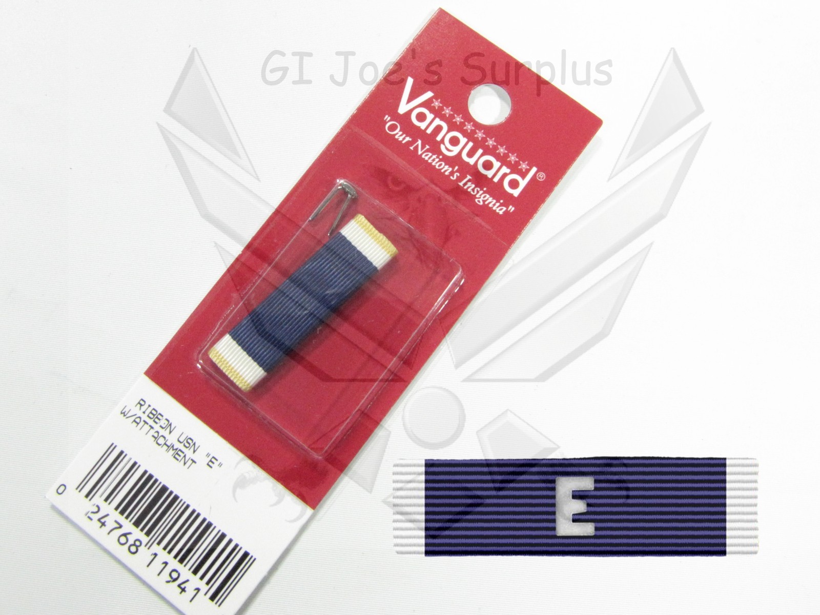 US Military Full Size Navy USN Battle Efficiency 'E' Medal **Ribbon Only** 2A3