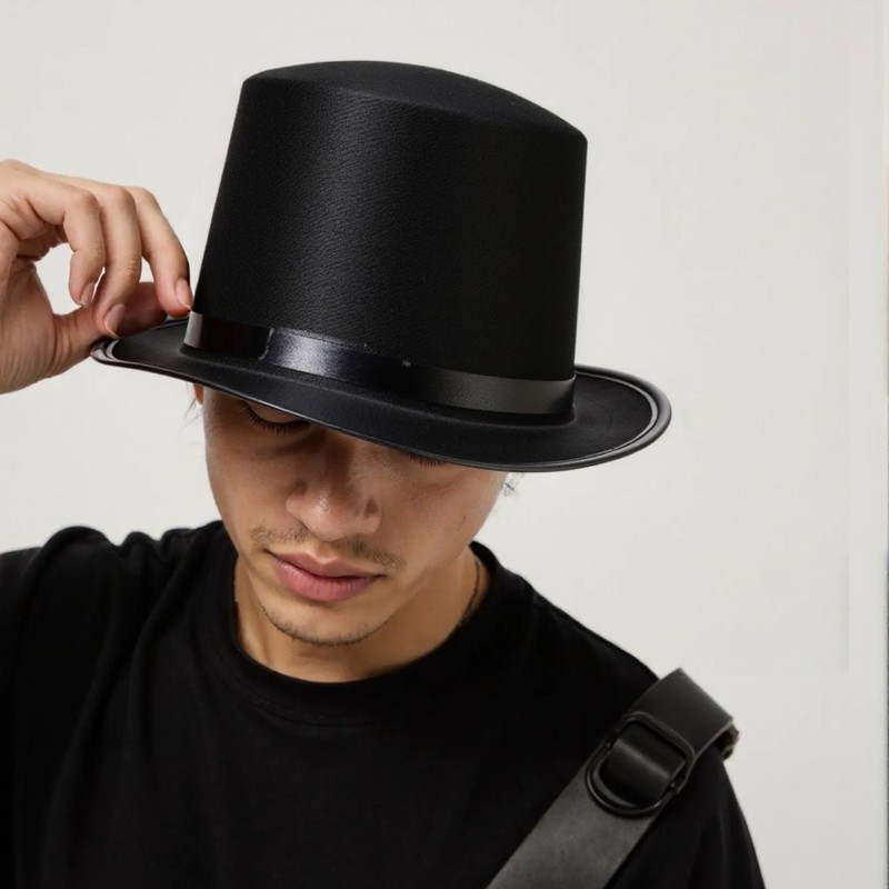 Adults Kid Party Costume Top Hat Magician Hat Wedding Fedora Plain Felt