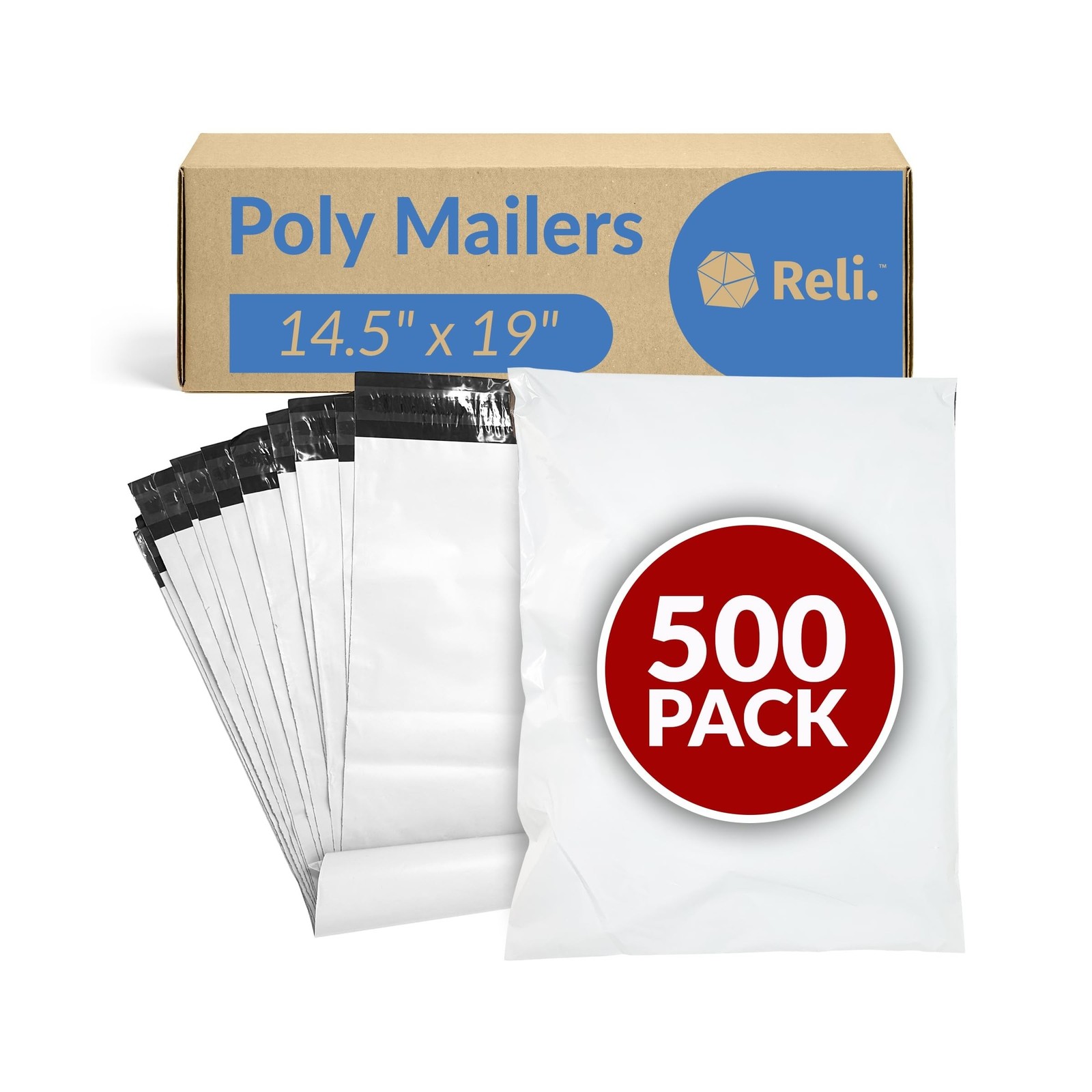 Reli. Poly Mailers 14.5x19 | 500 Pcs Bulk | Shipping Bags/Shipp... USA FAST SHIP