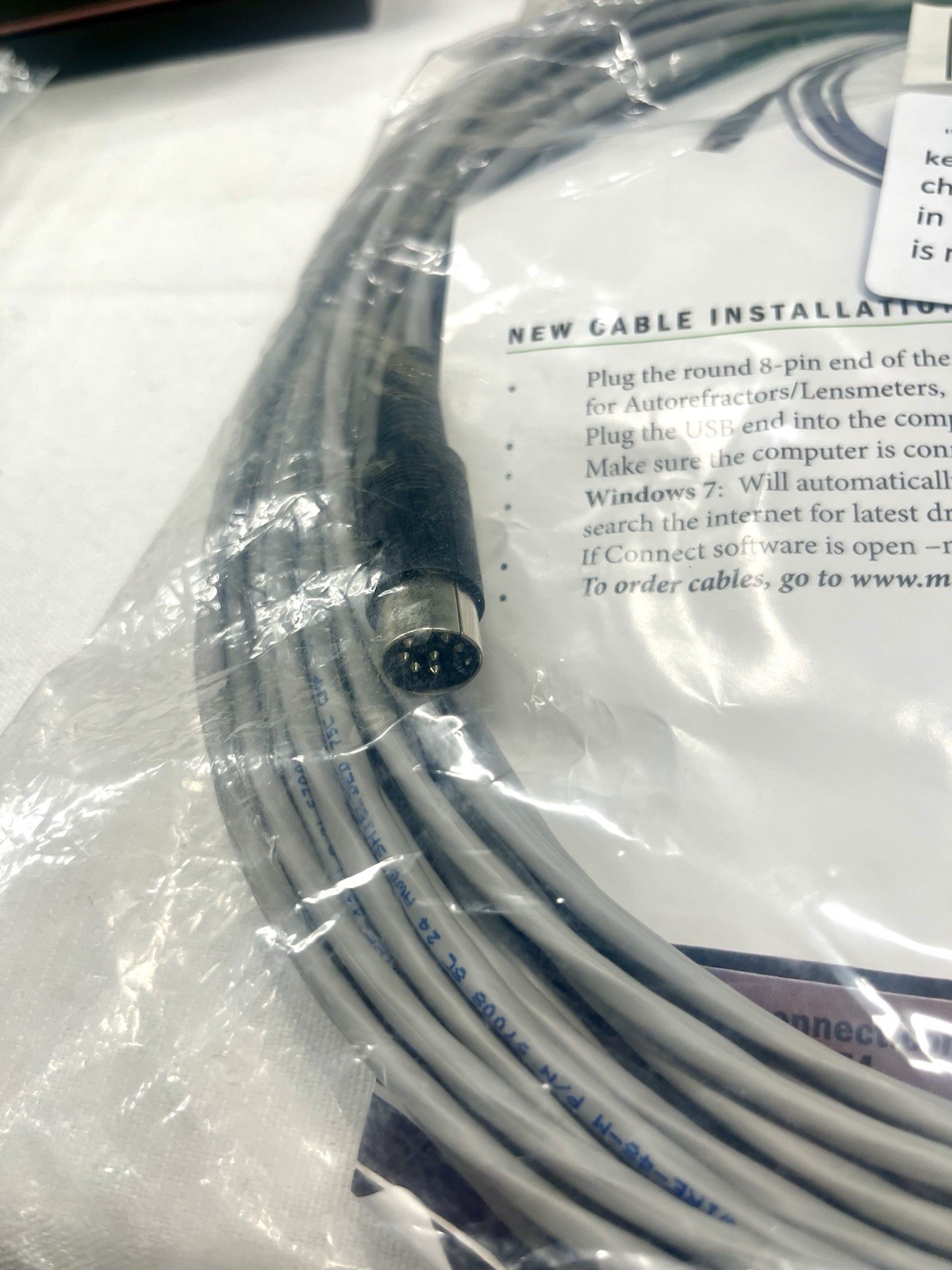 Marco Ophthalmic EMR-75-08USB 75ft 8-Pin USB Interface Cable Auto Refractor