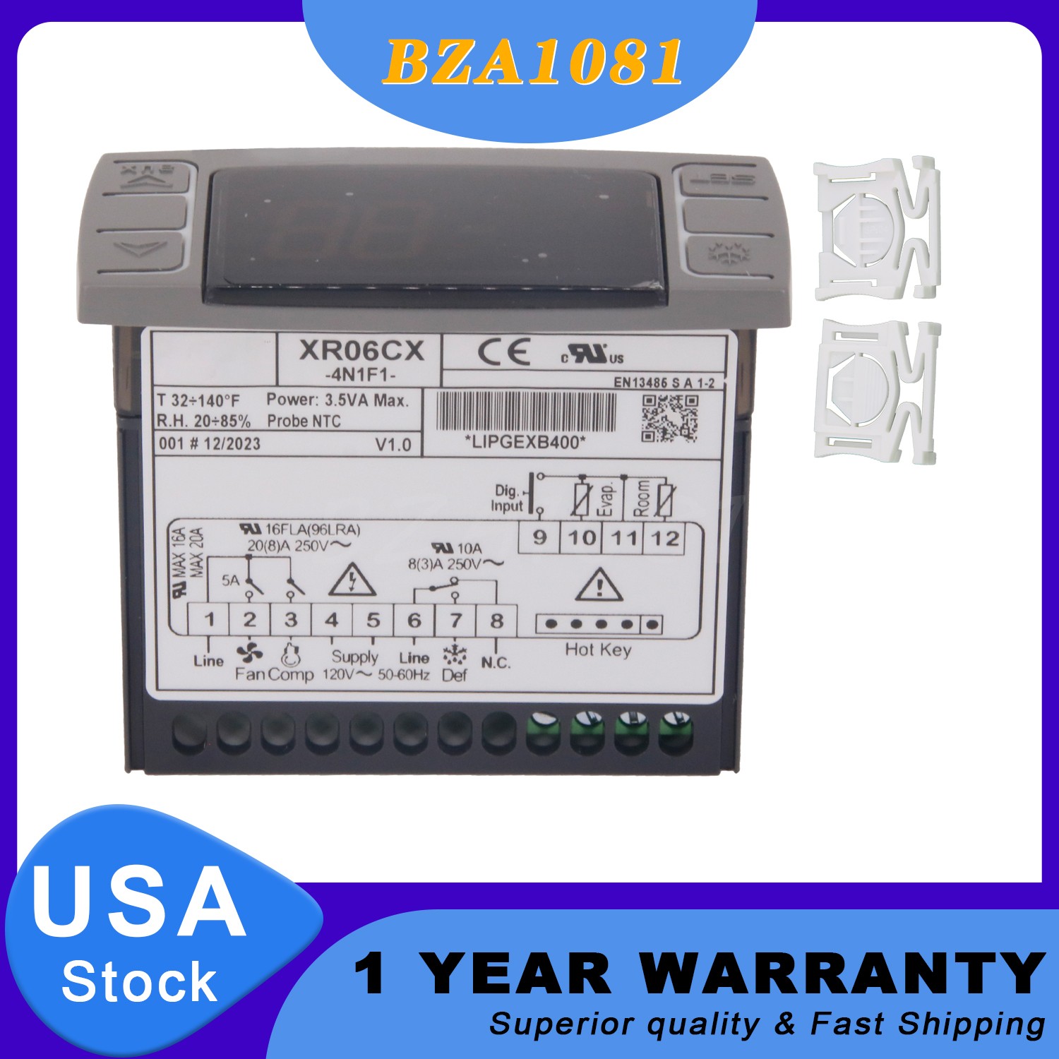 XR06CX-4N1F1 For Dixell Thermostat Temperature Controller Freezer Refrigerator