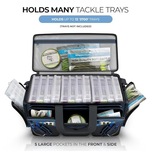 Fishing Tackle Bag – Salt Water Resistant Fishing D: XL Bag (without trays)