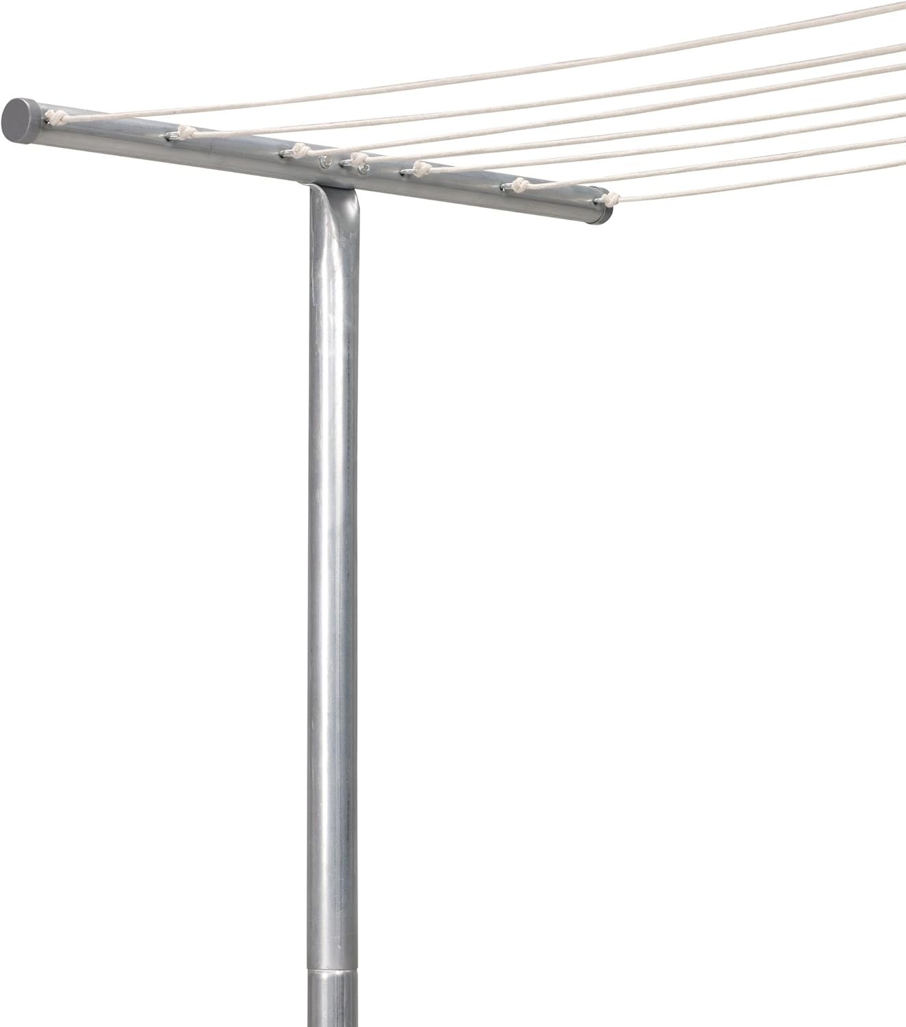 Steel Outdoor Clothesline Single T-Post Silver