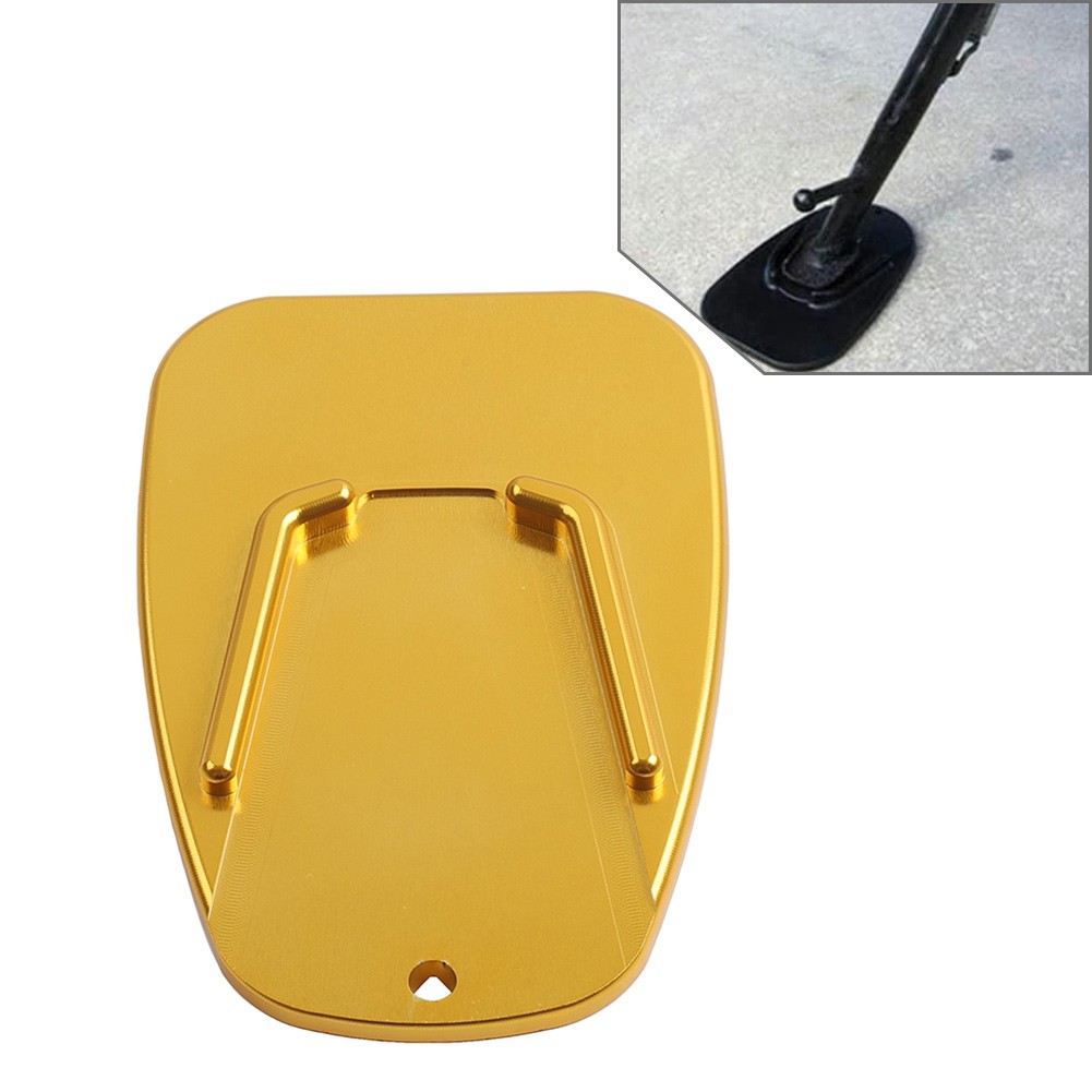 Gold Universal Aluminum Alloy Motorcycle Enlarge Side Stand Kickstand Pad Plate
