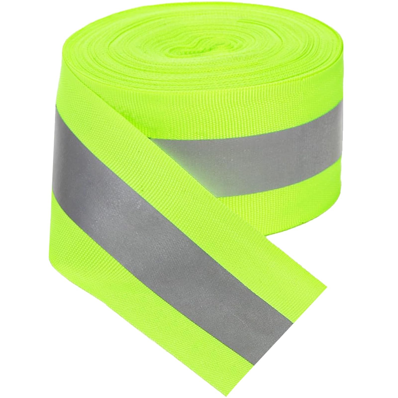 Kuyafenni Reflective Tape Strip, 2'' x 33ft Sew On 2 inches x 33 feet, Green