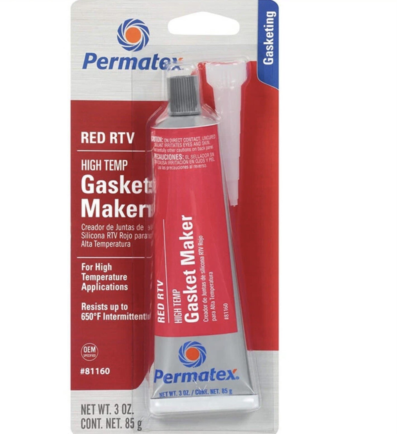 Permatex Red RTV High Temp Gasket Maker 3 Oz
