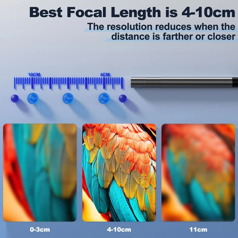 1920P Borescope Dual Lens Endoscope Camera 8 LED Lights for iOS/Android 3.3FT