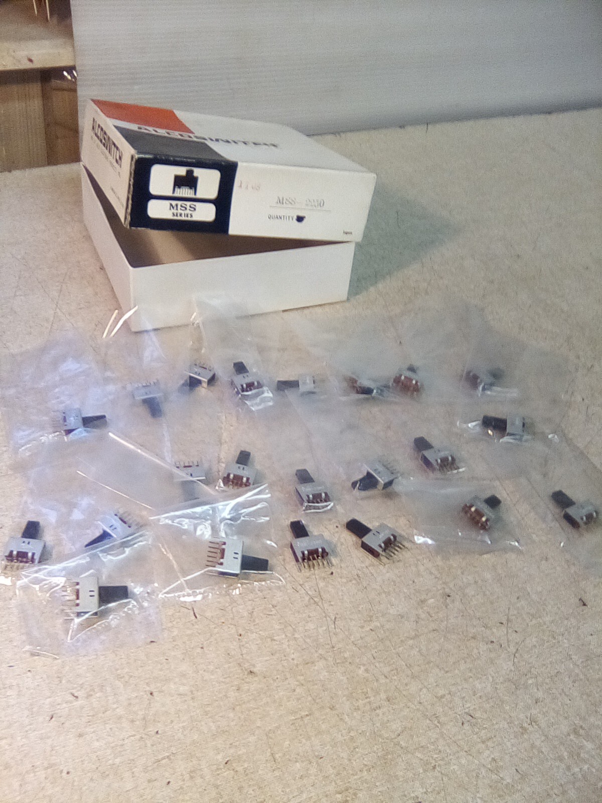 Lot Of 23 Alco Switch MSS-2250 Slide Switches
