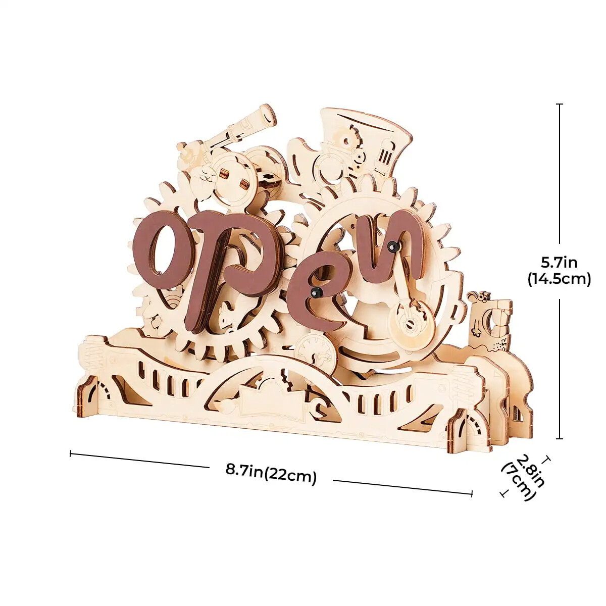 Robotime Rokr 3D Wooden Puzzle Open Closed Sign Jigsaw Home Decoration, DIY Toys