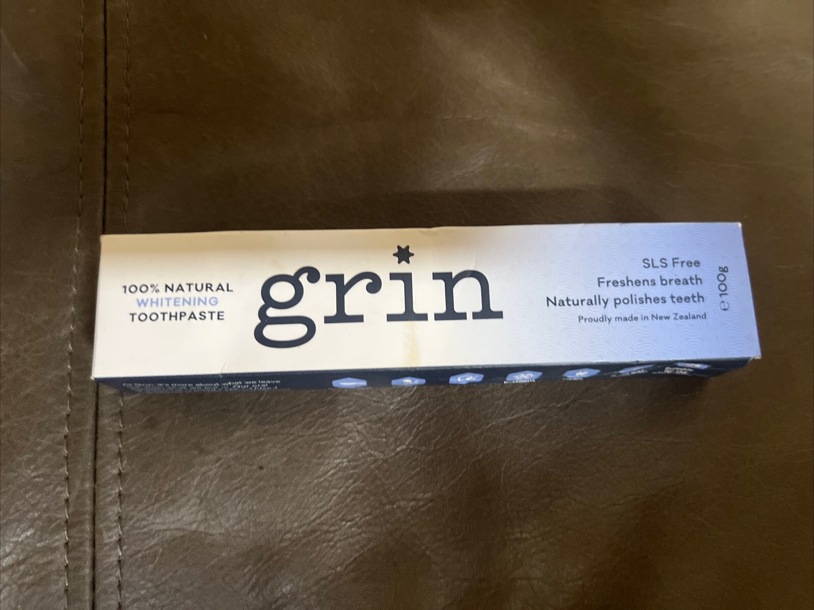 Grin 100% Natural Whitening Toothpaste 100g 3.4 fl oz New in Box Sealed