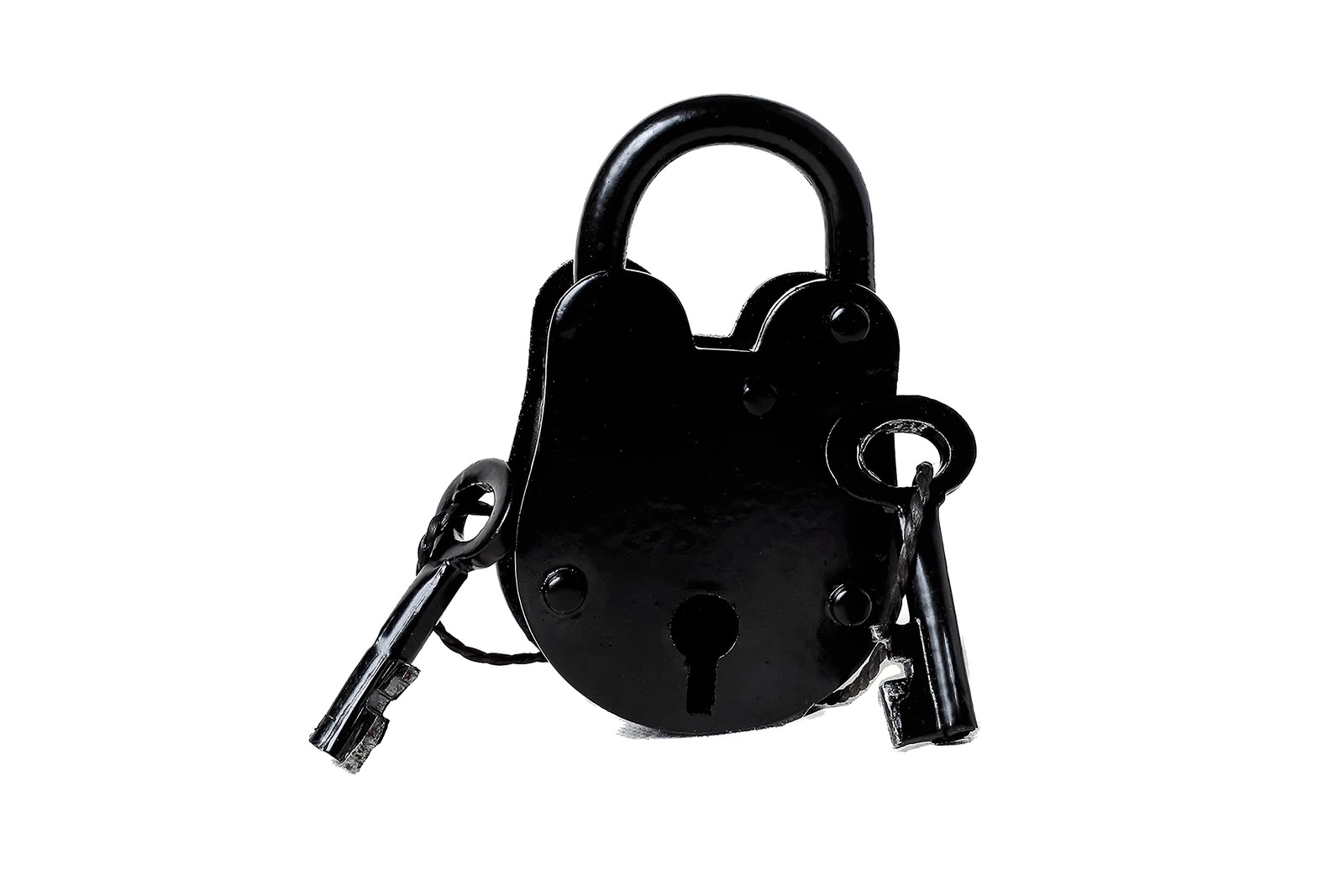 Vintage Jailer Lock with Keys, Medieval Antique Cast Iron Decorative Padlock ...
