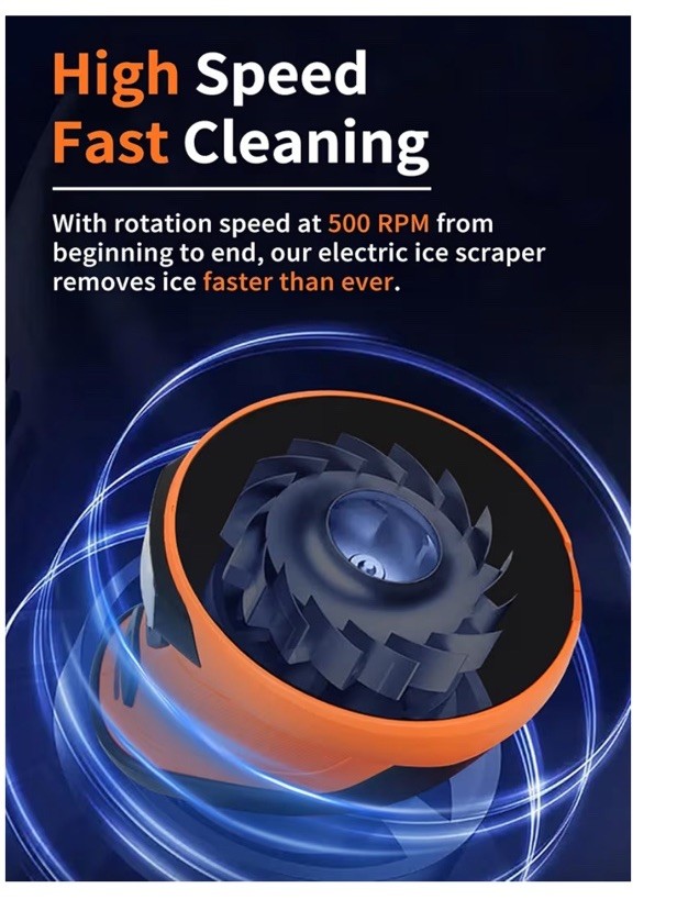 Electric Ice Scraper Car Windshield, Cordless Portable Handheld USB Rechargeable