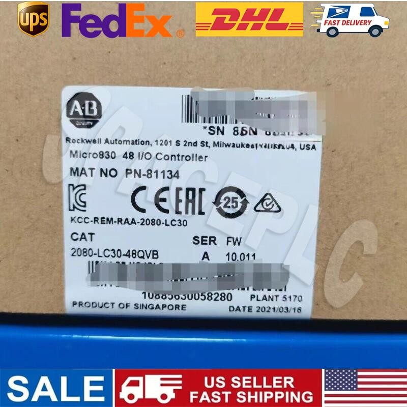 2080-LC30-48QVB AB Micro830 48 I/O  Controller   US Free Tax