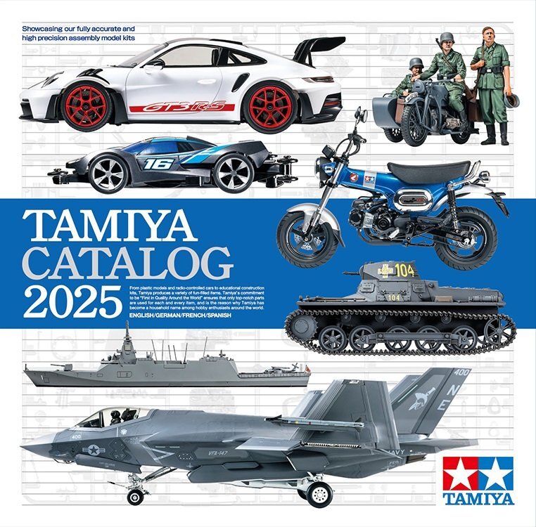Tamiya 64457 2025 Catalog English/German/French/Spanish Catalogue Model/4WD Book