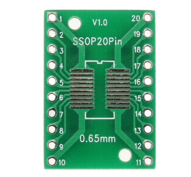 100 pcs SOP20 SSOP20 TSSOP20 To DIP20 Pitch 0.65/1.27mm IC Adapter PCB Board