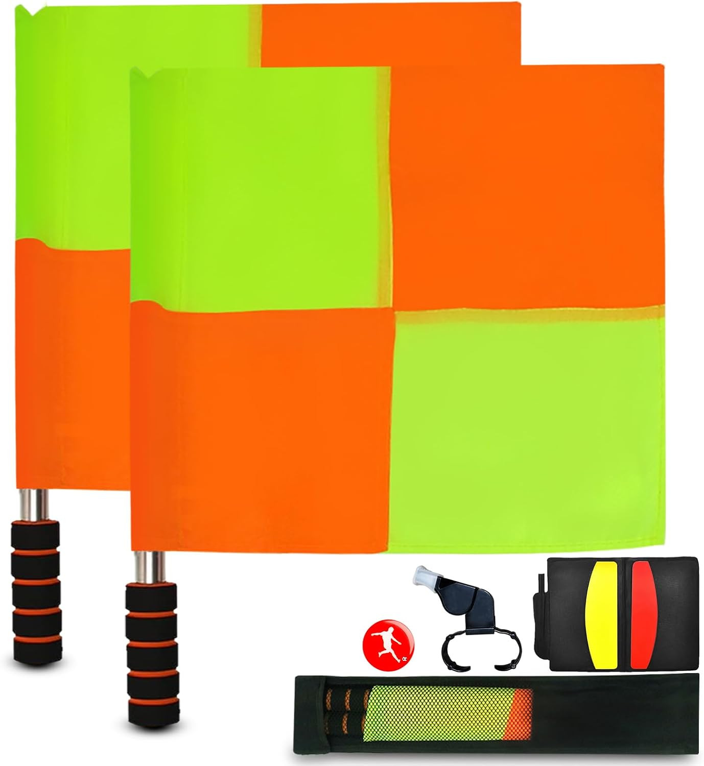 Soccer Referee Flags soccer referee kit, soccer referee cards,referee flags, Whi