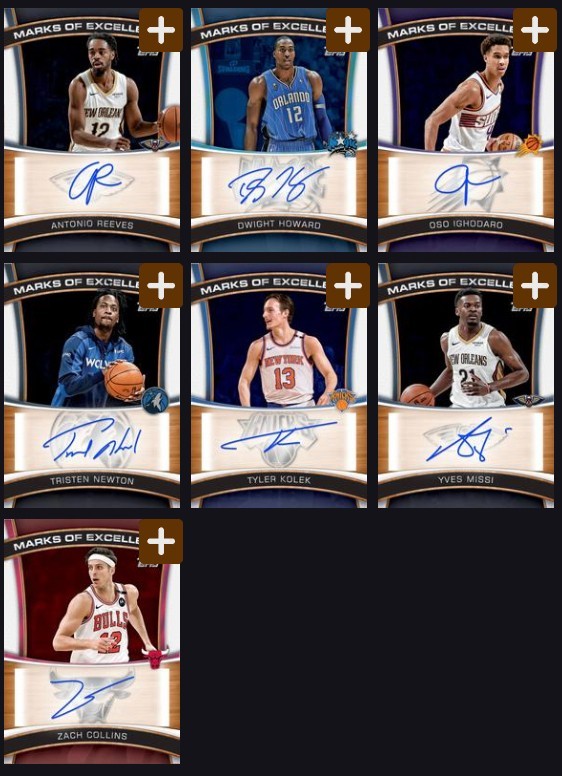 [DIGITAL] Topps NBA - Daily Dribble x Marks of Excellence 26 W1 Signature - Pick