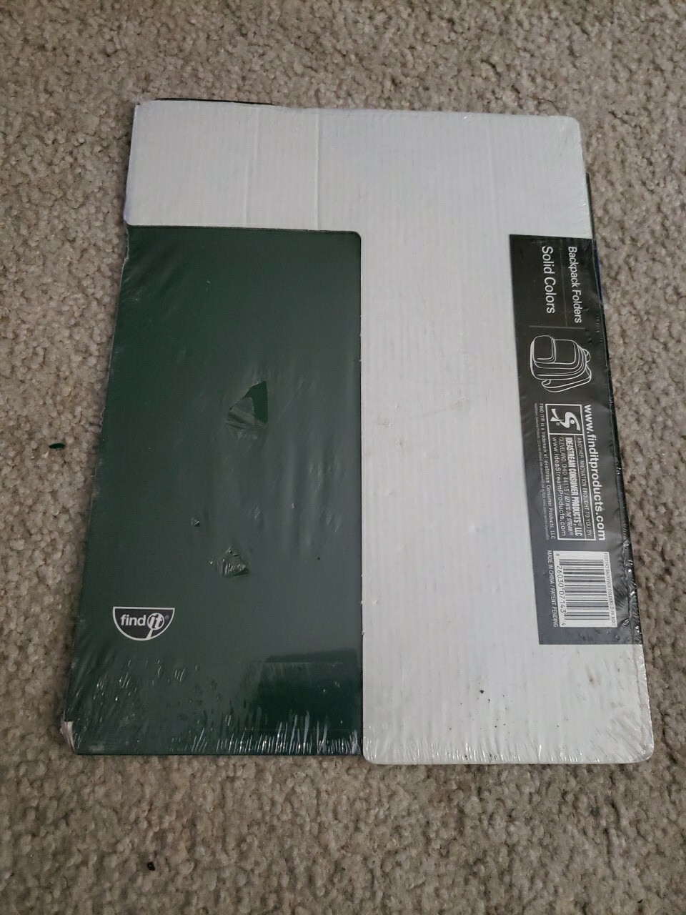 Backpack Folders, Three Tab Positions, Assorted Patterns and Solids, Pk Of 3 New
