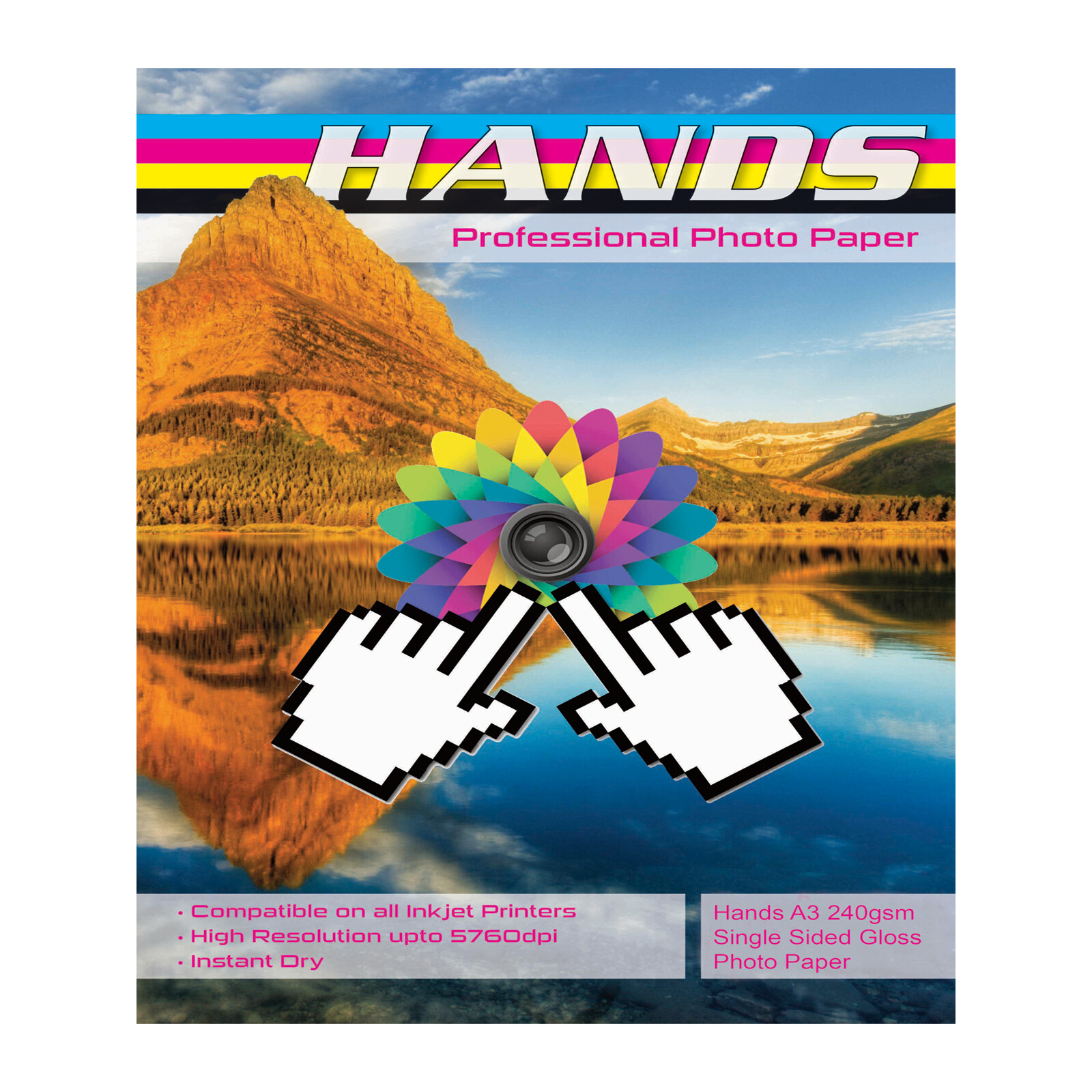 Hands Professional A3 240gsm Single Sided Gloss Photo Paper (100, 200 Sheets)