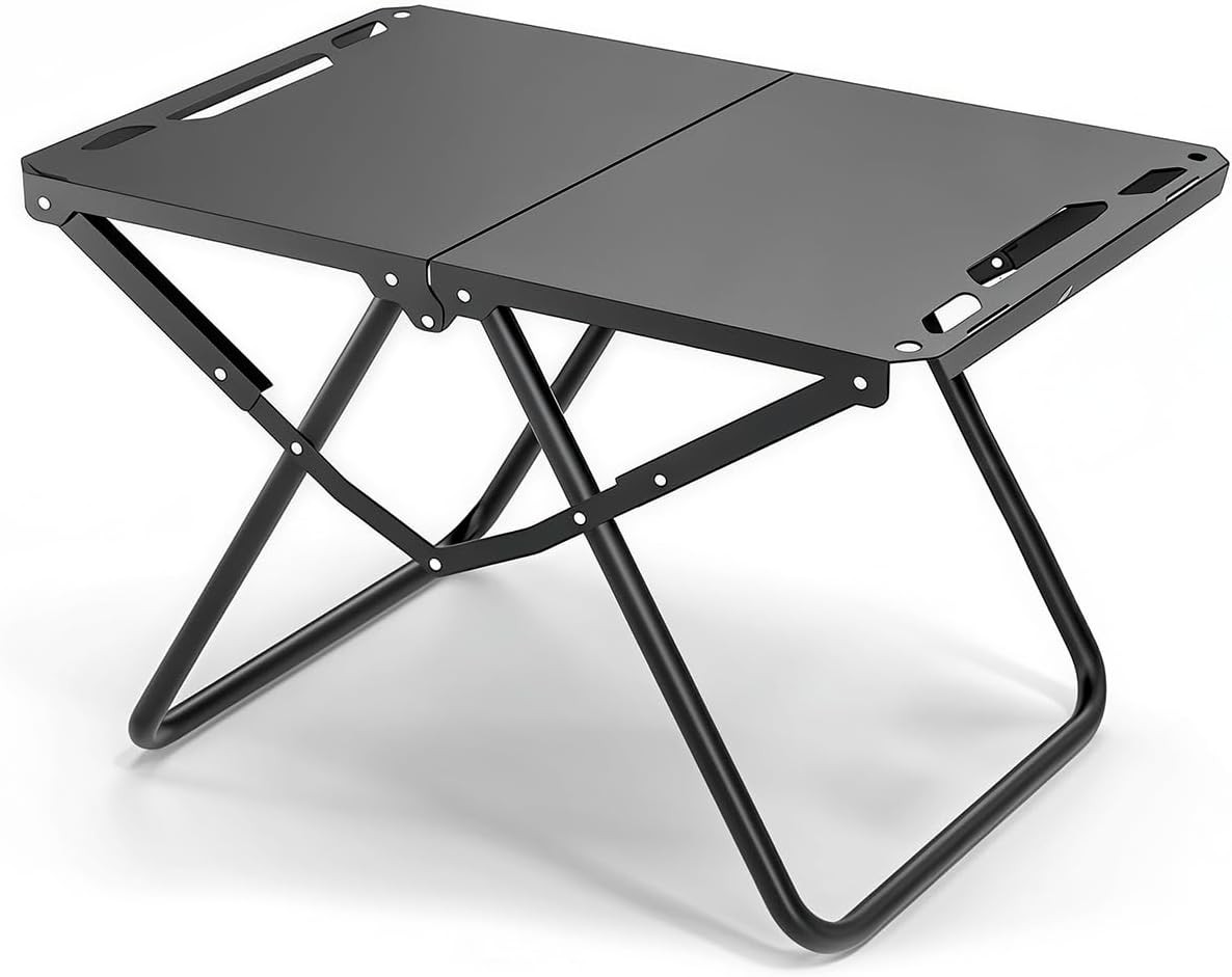 Folding Camping Table, Durable Metal Foldable Table with Storage Bag, Portable