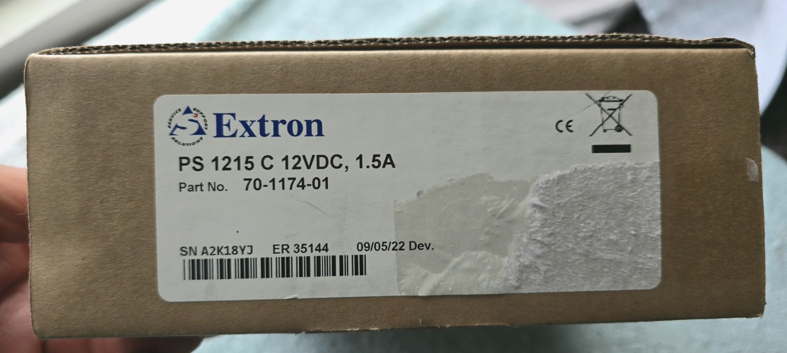 Extron PS 1215 C 12VDC, 1.5A  PN 70-1174-01