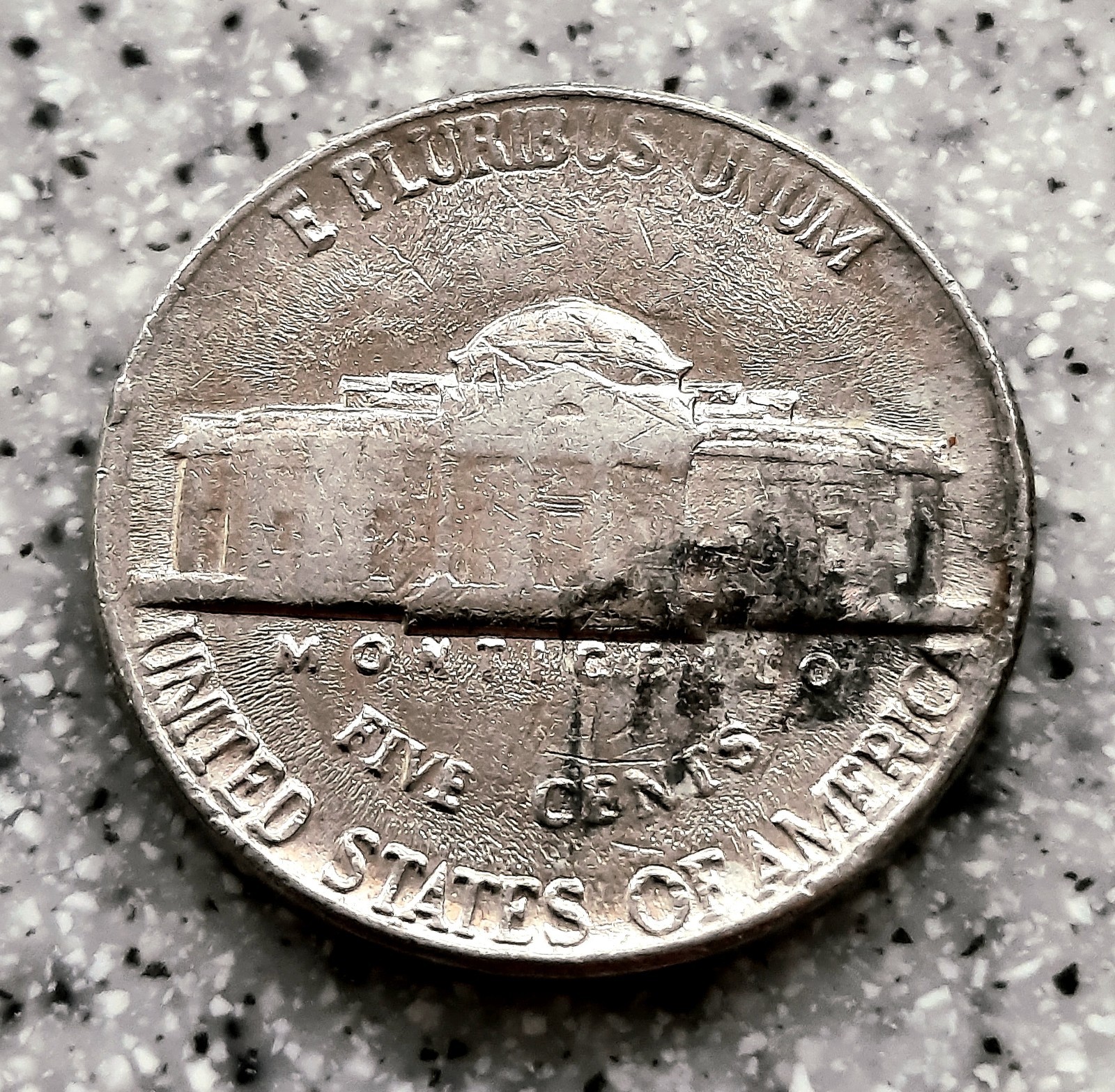 1983 P Jefferson Nickel Reverse Error's
