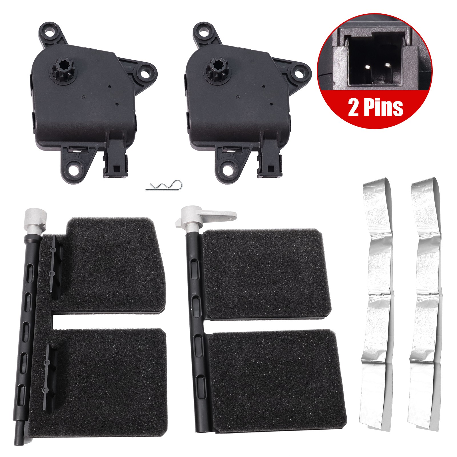 2x Blend Door Repair Kit & Heater Air Blend Door Actuator FIT DODGE RAM 02-09