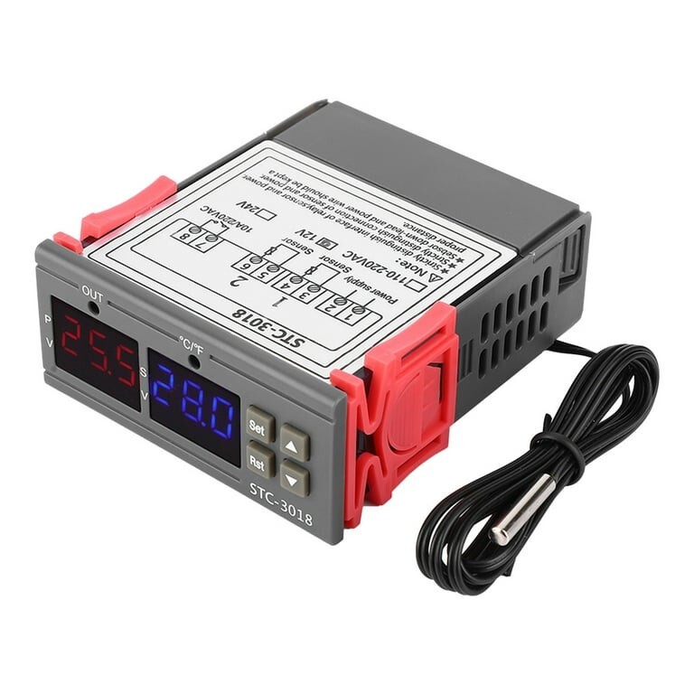 STC-3018 Digital Temperature Controller Sensor Thermostat with NTC Cable Length