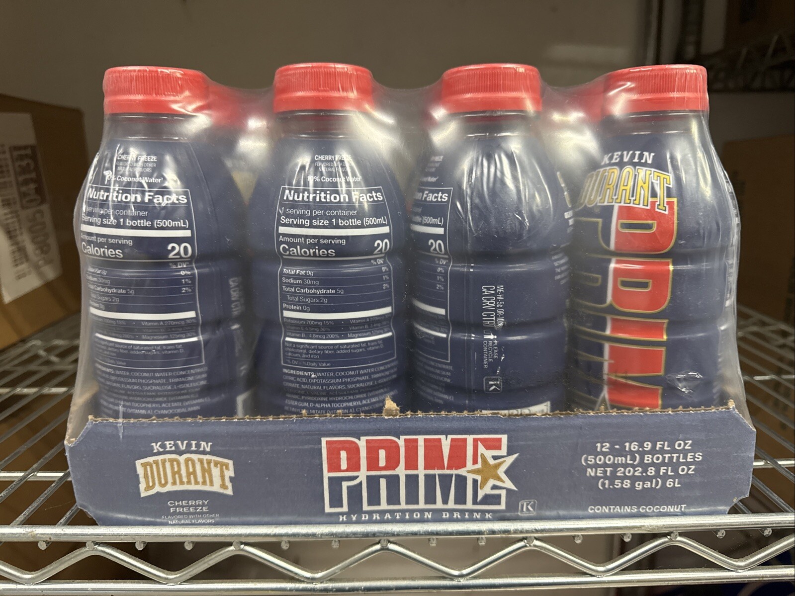 PRIME HYDRATION Drink (16.9oz) Sealed Case - Kevin Durant (Limited Edition)