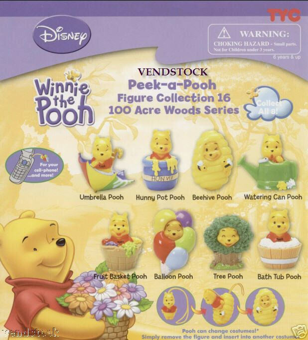 TOMY DISNEY WINNIE THE POOH PEEK-A-POOH SERIES 16 100 ACRE WOODS FIGURE DANGLER