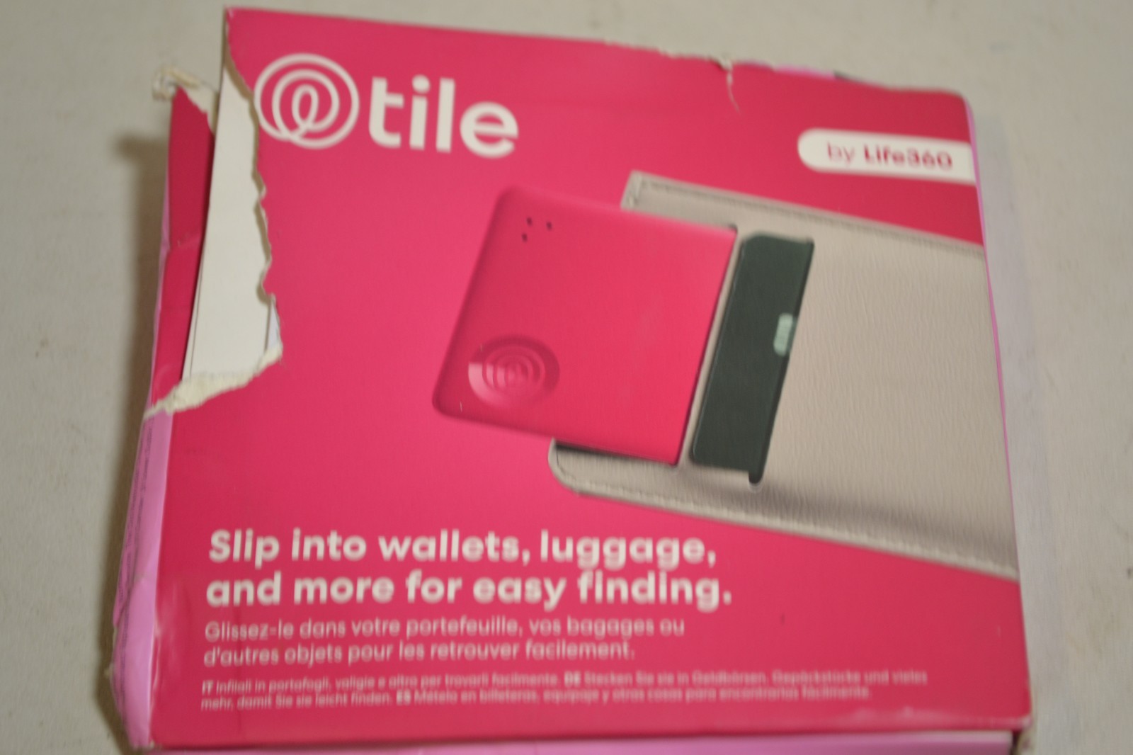 Tile by Life360 - Wallet Finder Bluetooth Tracker Pink RE-62031-PP