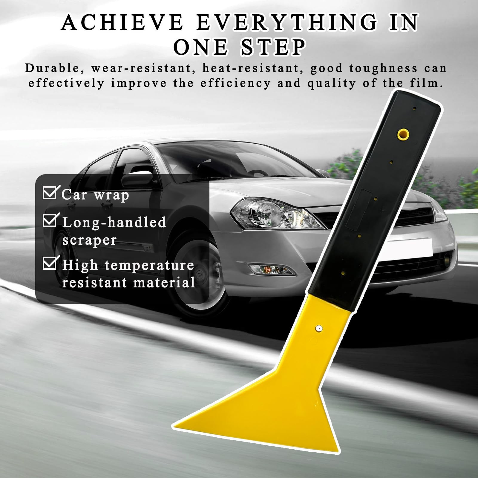 Dickno Window Tint Squeegee, Triangle Tinting 12.99×5.91 inches, Black