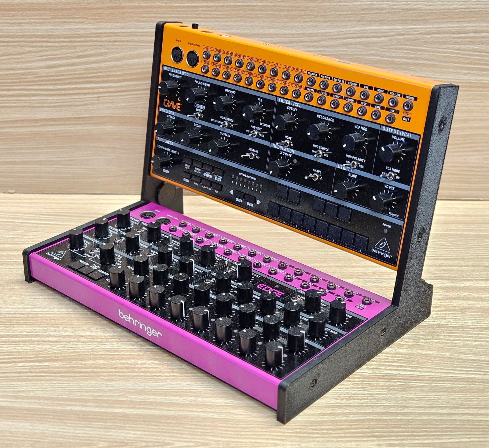 The Analog Source 2 Tier Stand Fits Behringer Crave Edge Grind Spice Synthesizer