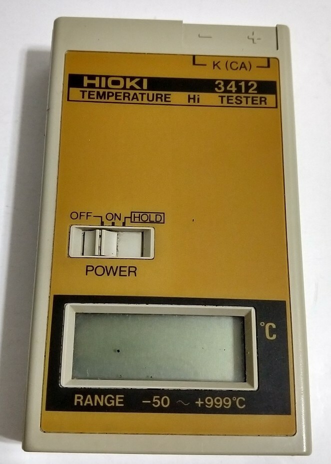 Hioki 3412 Temperature HiTester Thermometer Celsius w/ Probe & Soft Case TESTED