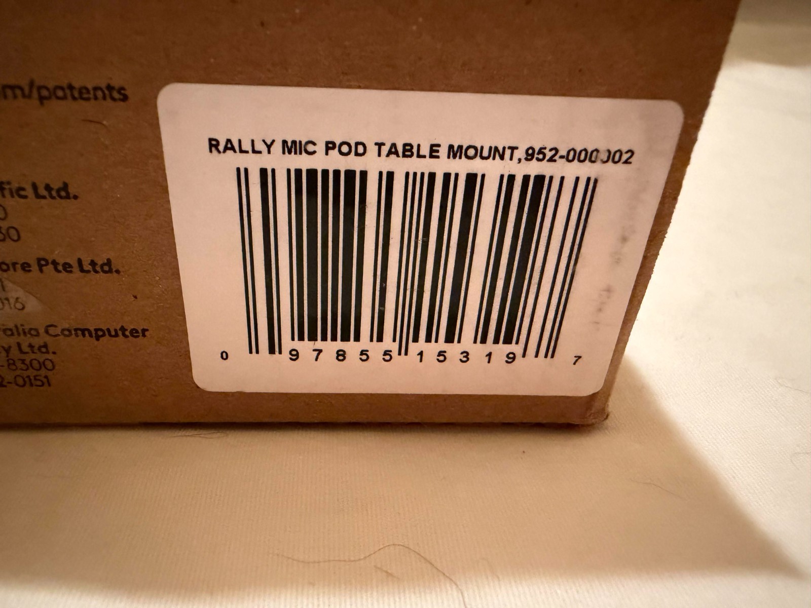 LOGITECH 989-000430 Rally Mic Pod (Graphite) w/ Mount 952-000002 Combo