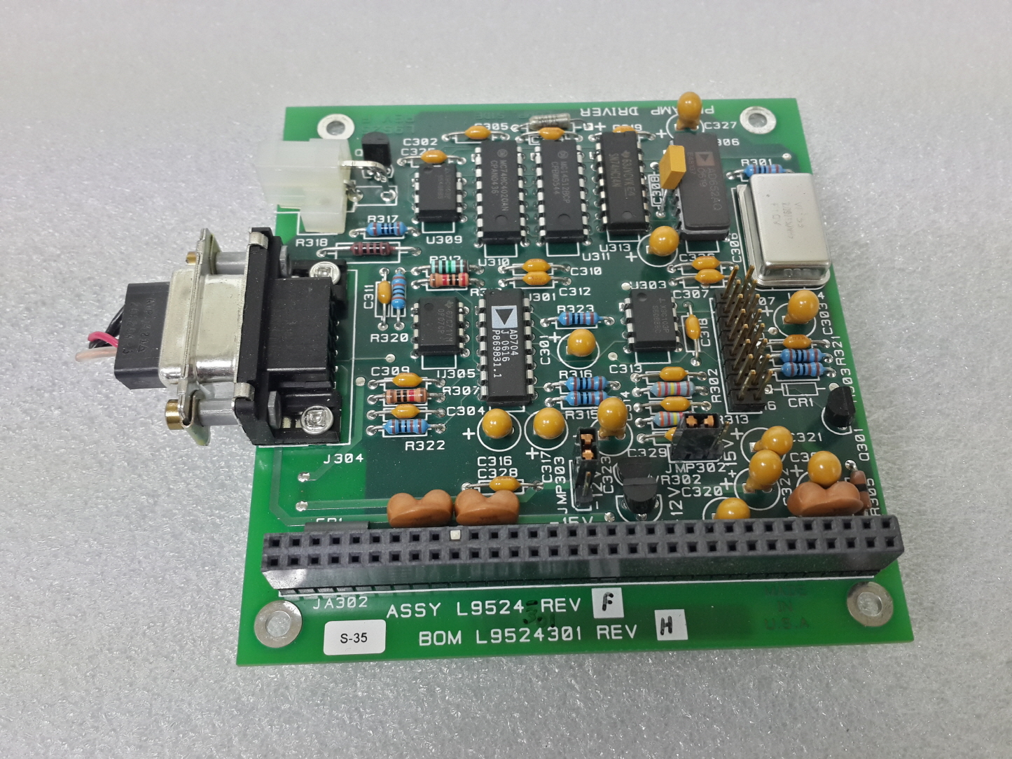 VARIAN 979 LEACK DETECTOR PCB BOARD L9524 REV.F BOM L9524301 REV.H