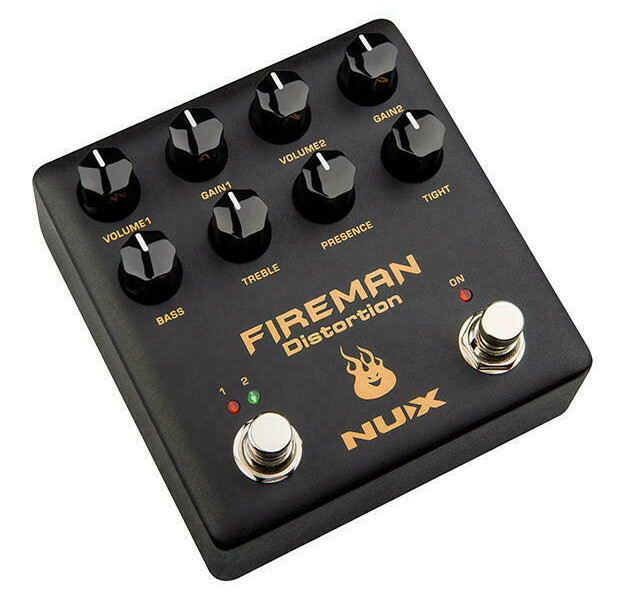 NUX NDS5 Fireman Distortion Dual Gain Guitar Pedal Modern Brown Sound In A Box