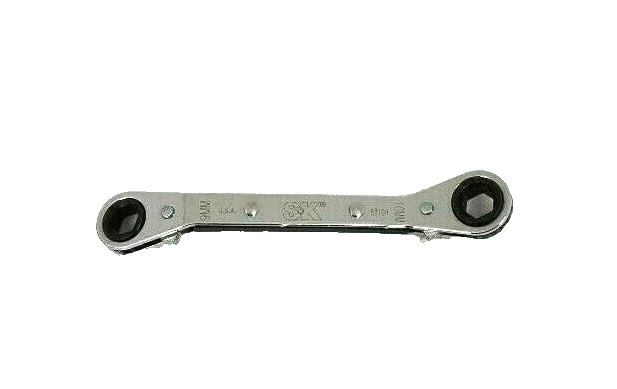 SK Ratcheting Box End Wrench 9mm/10mm 6Pt offset 87109 "Made In The USA"
